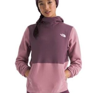 The North Face Women's Glacier Fleece Hoodie - Purple and Pink